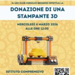 DONAZIONE STAMPANTE 3D
