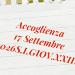 IL VIAGGIO E' INIZIATO - Accoglienza 17.09.2026 - Scuola dell'Infanzia Giovanni XXIII