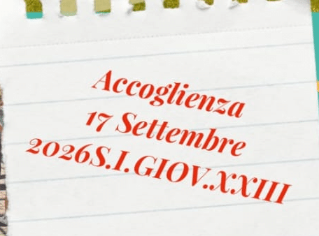 IL VIAGGIO E' INIZIATO - Accoglienza 17.09.2026 - Scuola dell'Infanzia Giovanni XXIII